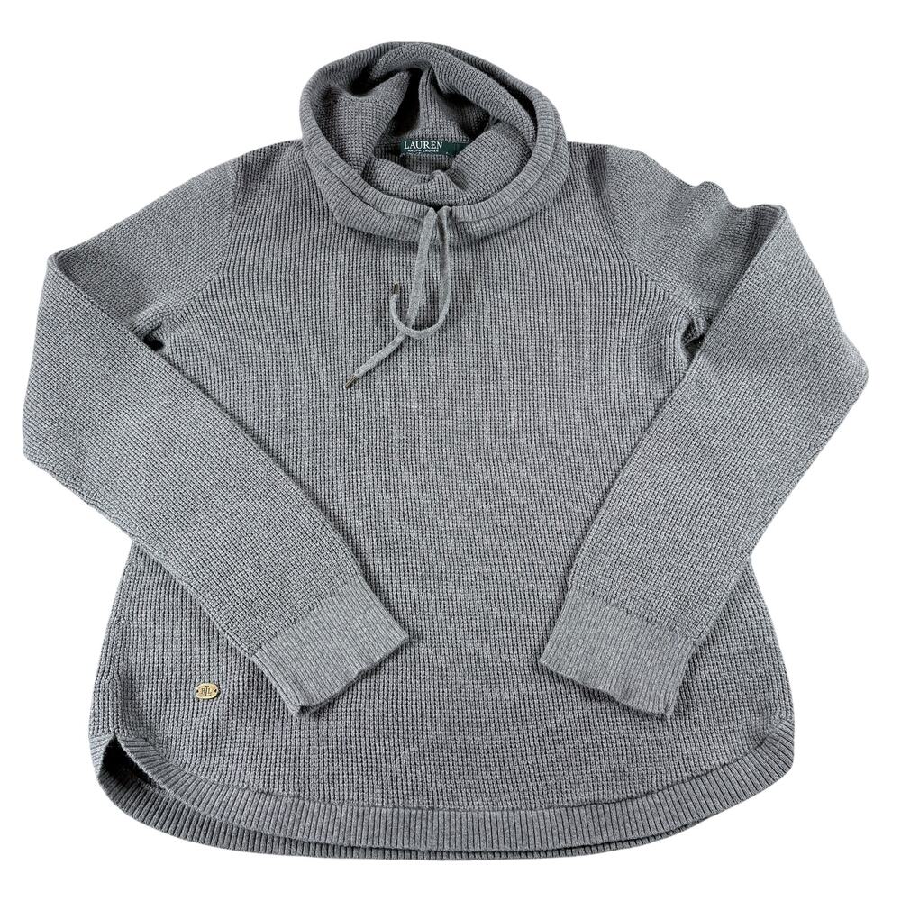Lauren‎ Ralph Lauren LRL Cowl Neck Ribbed Sweater Sz L
